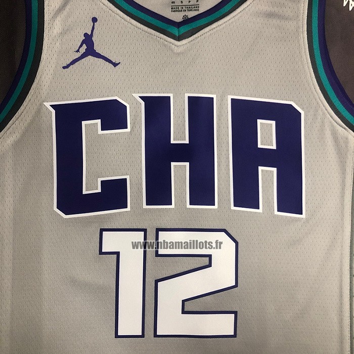 Maillot Charlotte Hornets Kelly Oubre JR. NO 12 Ville Edition Gris